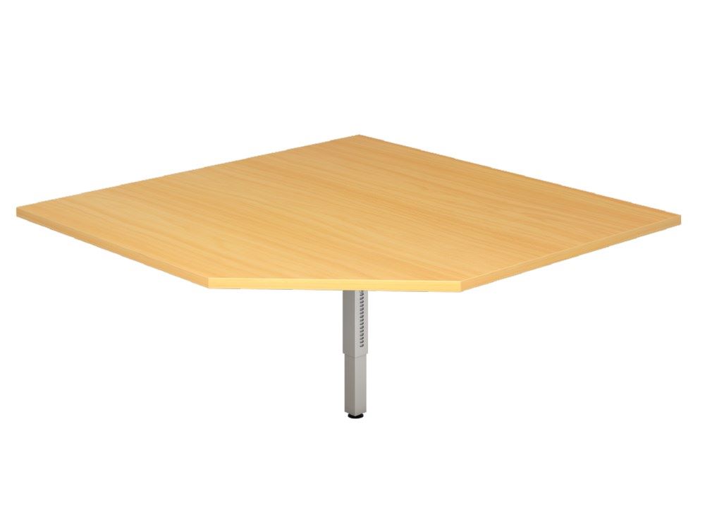 Produktbild Hammerbacher Verkettungsplatte RT12 trapezform eckig Buche / Silber 120 x 120 cm 