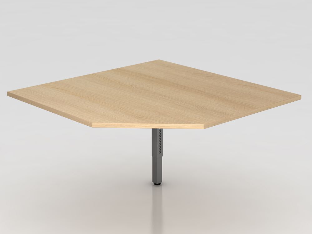 Produktbild Hammerbacher Verkettungsplatte RT12 120 x 120 cm trapezförmig eckig Eiche Graphi