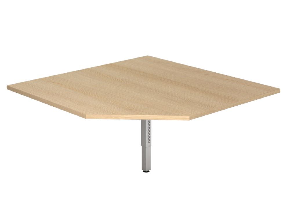 Produktbild Hammerbacher Verkettungsplatte  RT12 trapezform eckig Eiche / Silber 120 x 120 cm 