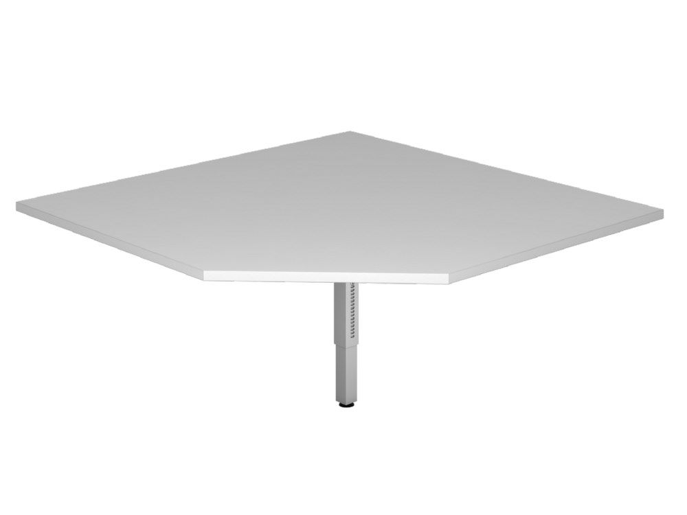 Produktbild Hammerbacher Verkettungsplatte RT12 trapezform eckig Grau / Silber 120 x 120 cm 