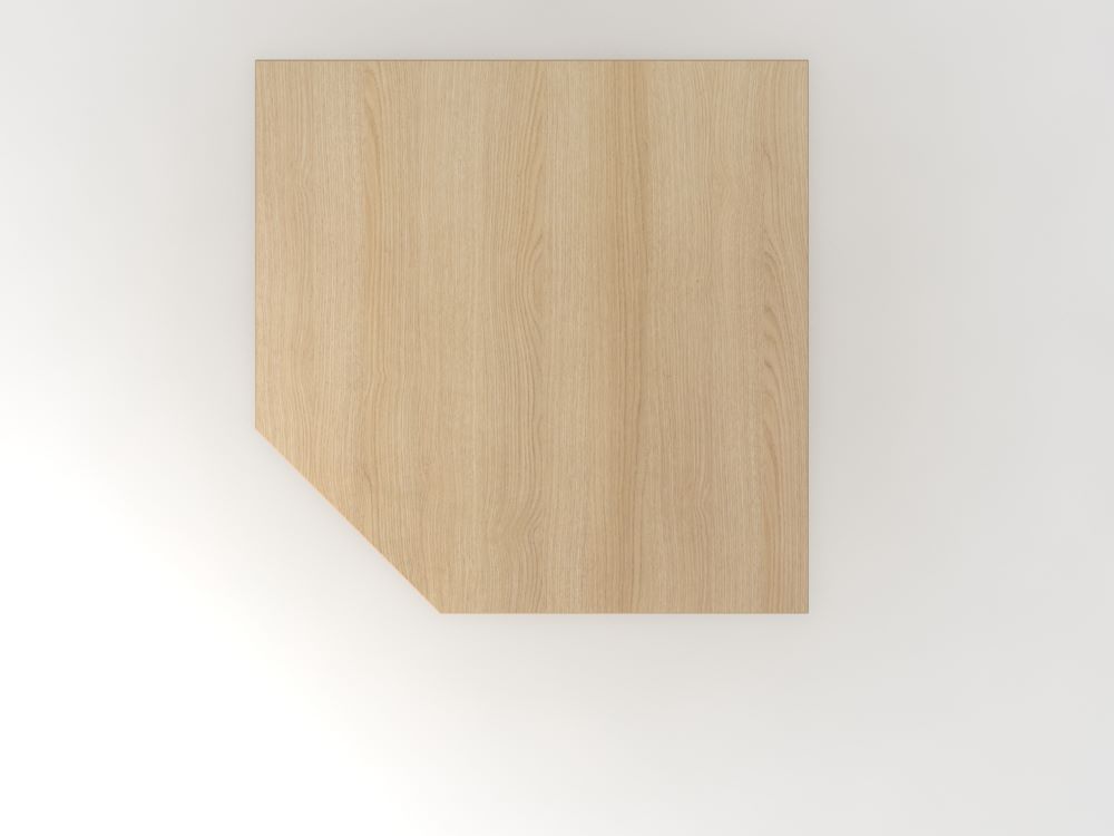 Produktbild Hammerbacher Verkettungsplatte LT12 120 x 120 cm trapezförmig Eiche Chrom