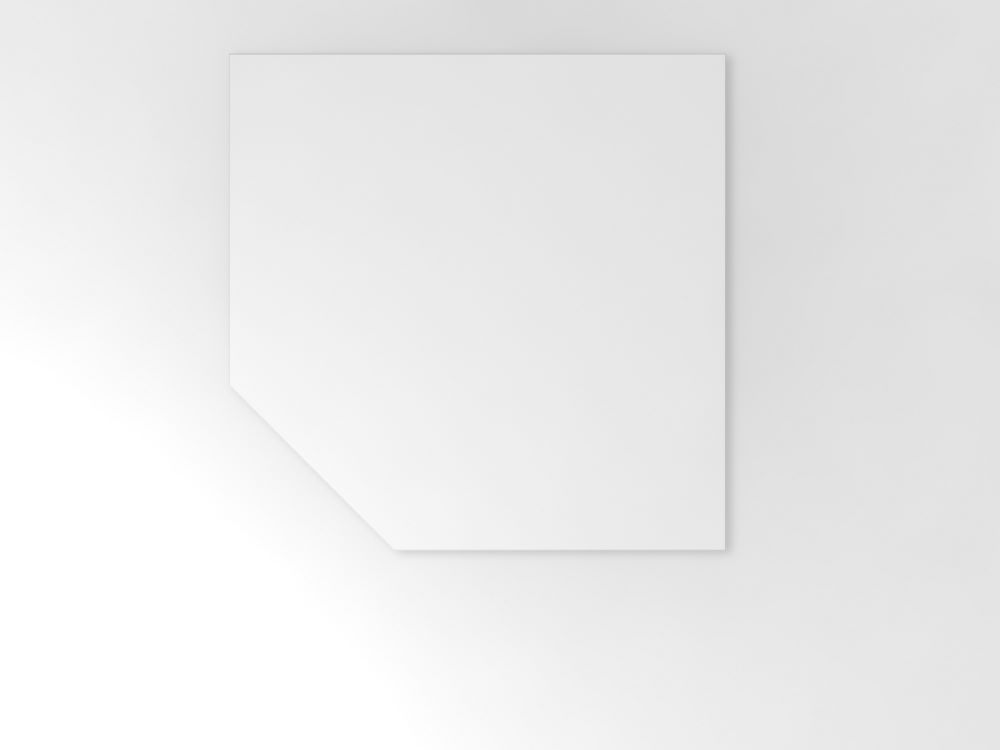 Produktbild Hammerbacher Verkettungsplatte LT12 120 x 120 cm Weiß ABS-Kante