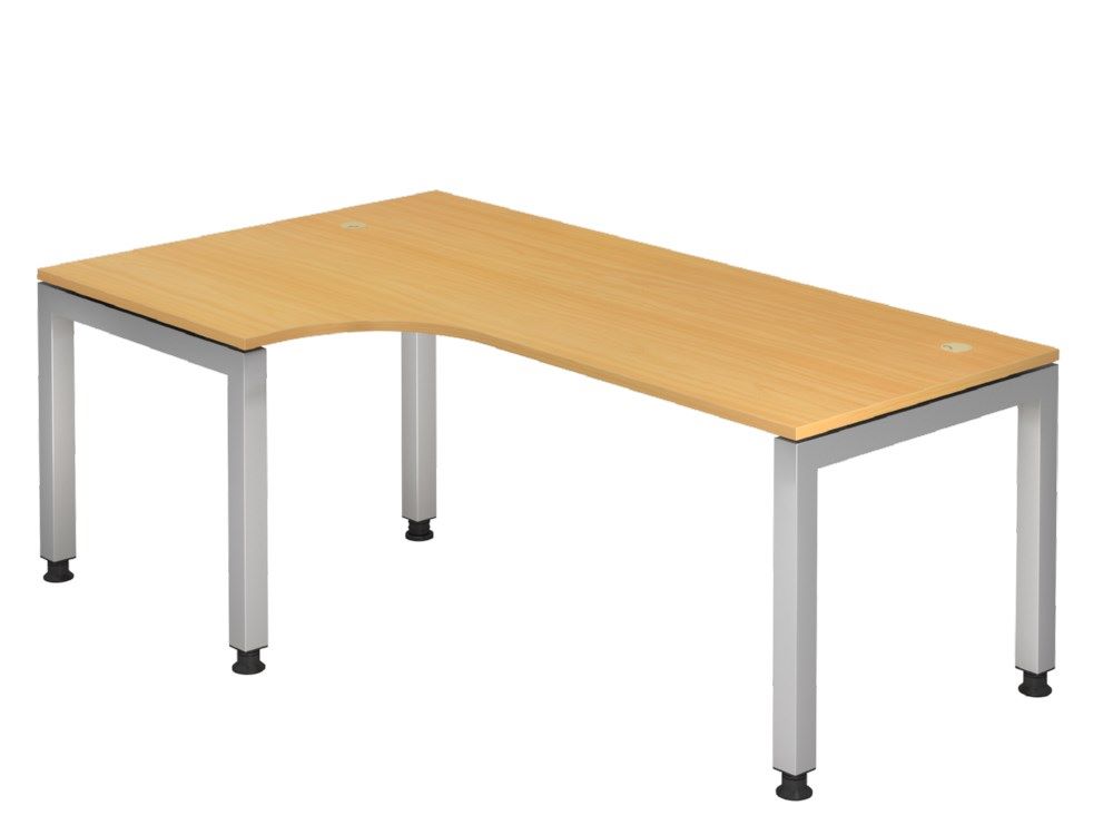 Produktbild Hammerbacher Winkeltisch U-Fuß eckig 200 x 120 cm 90 Grad Buche