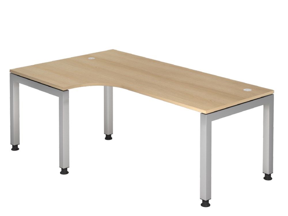 Produktbild Hammerbacher Winkeltisch U-Fuß eckig 200 x 120 cm 90 Grad Eiche