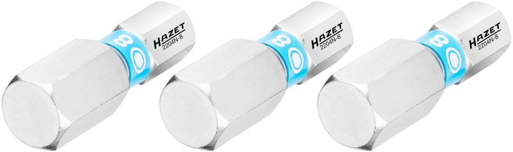 Produktbild Bit 2204N-8/3 1/4 Zoll 6,3 mm Innen Sechskant Profil 3 Teile SW 8 mm bild 2