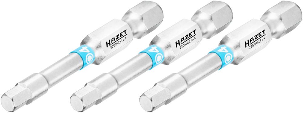 Produktbild Hazet Bit 2204NSLG-4/3 Innen Sechskant Profil 3 Teile SW 4 mm