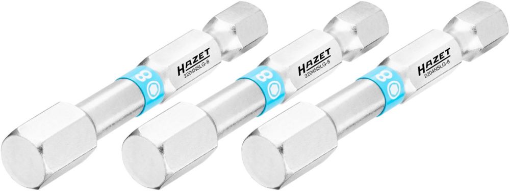 Produktbild Hazet Bit 2204NSLG-8/3 Innen Sechskant Profil 3 Teile SW 8 mm