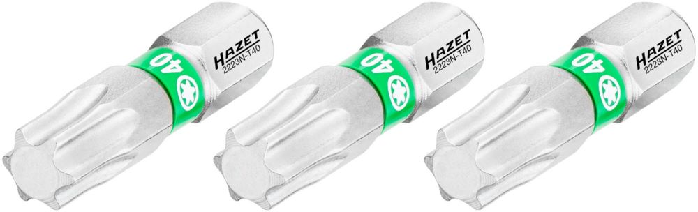 Produktbild Bit 2223N-T40/3 1/4 Zoll 6,3 mm Sechskant Innen TORX® Profil 3 Teile SW T40 bild 2