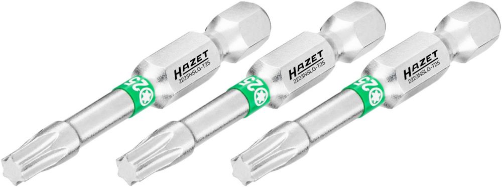 Produktbild Hazet Bit 2223NSLG-T25/3 1/4 Zoll 6,3 mm Sechskant Innen TORX® Profil 3 Teile SW T25