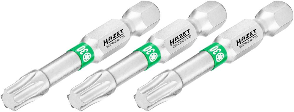Produktbild Hazet Bit 2223NSLG-T30/3 1/4 Zoll 6,3 mm Sechskant Innen TORX® Profil 3 Teile SW T30