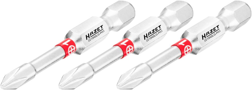 Produktbild Hazet Bit 2215NSLG-PH1/3 Kreuzschlitz Profil PH 3 Teile SW PH1