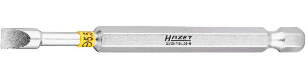 Produktbild Hazet Bit 2208NELG-8 Schlitz Profil 1/4 Zoll SW 0,8 x 5,5 mm