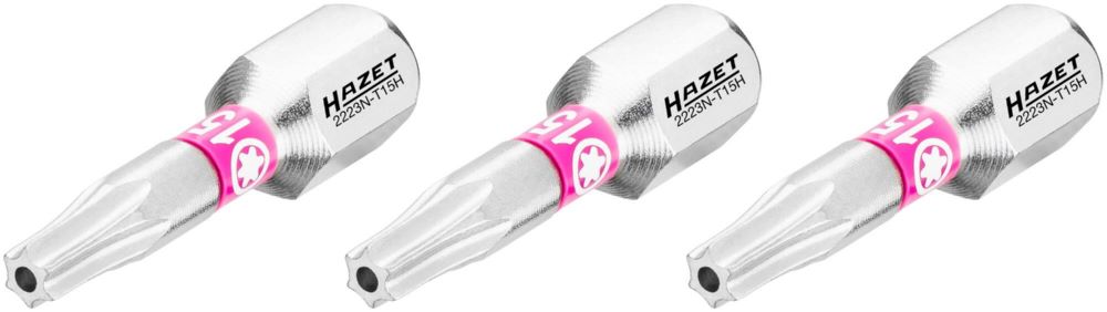 Produktbild Hazet Bit 2223N-T15H/3 Tamper Resistant TORX® Profil 3 Teile SW T15H