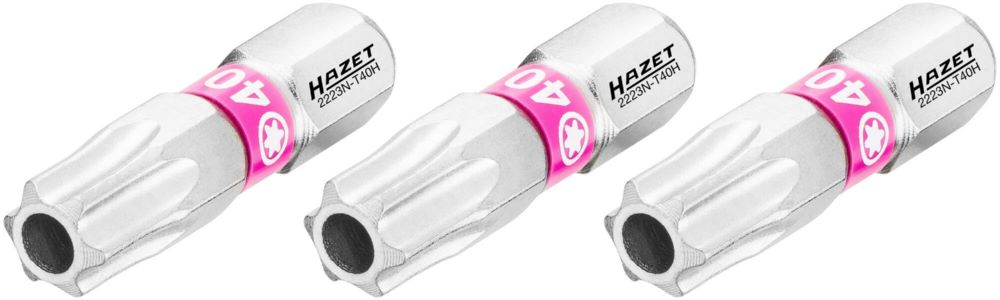 Produktbild Hazet Bit 2223N-T40H/3 Tamper Resistant TORX® Profil 3 Teile SW T40H
