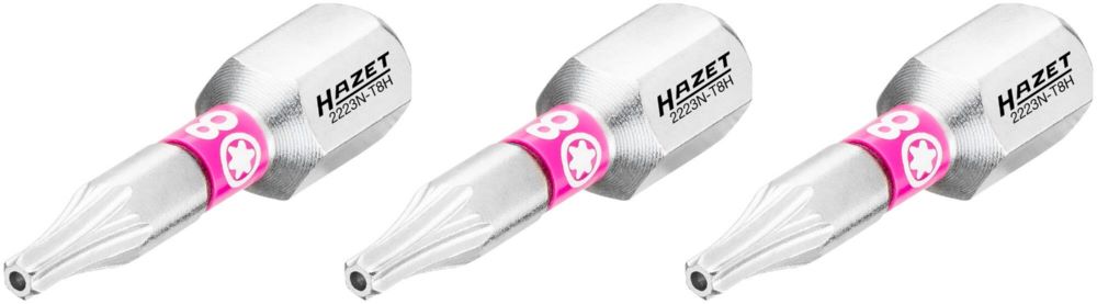 Produktbild Hazet Bit 2223N-T8H/3 Tamper Resistant TORX® Profil 3 Teil SW T8H