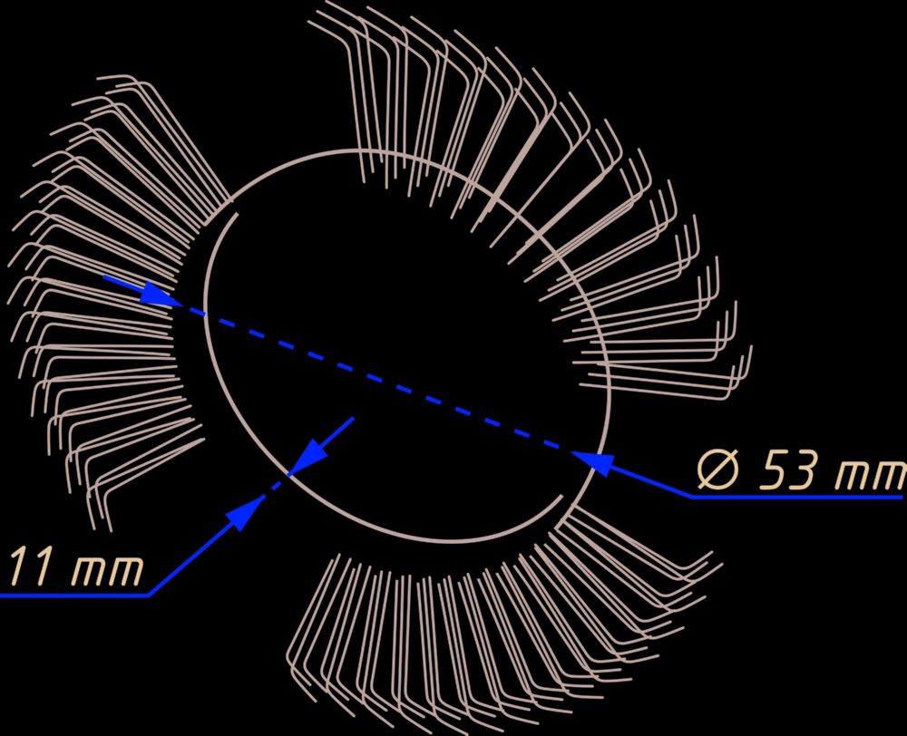 Produktbild Bürstenband 11 mm breit grob gebogene Spitzen 9033-6-03/5 bild 2
