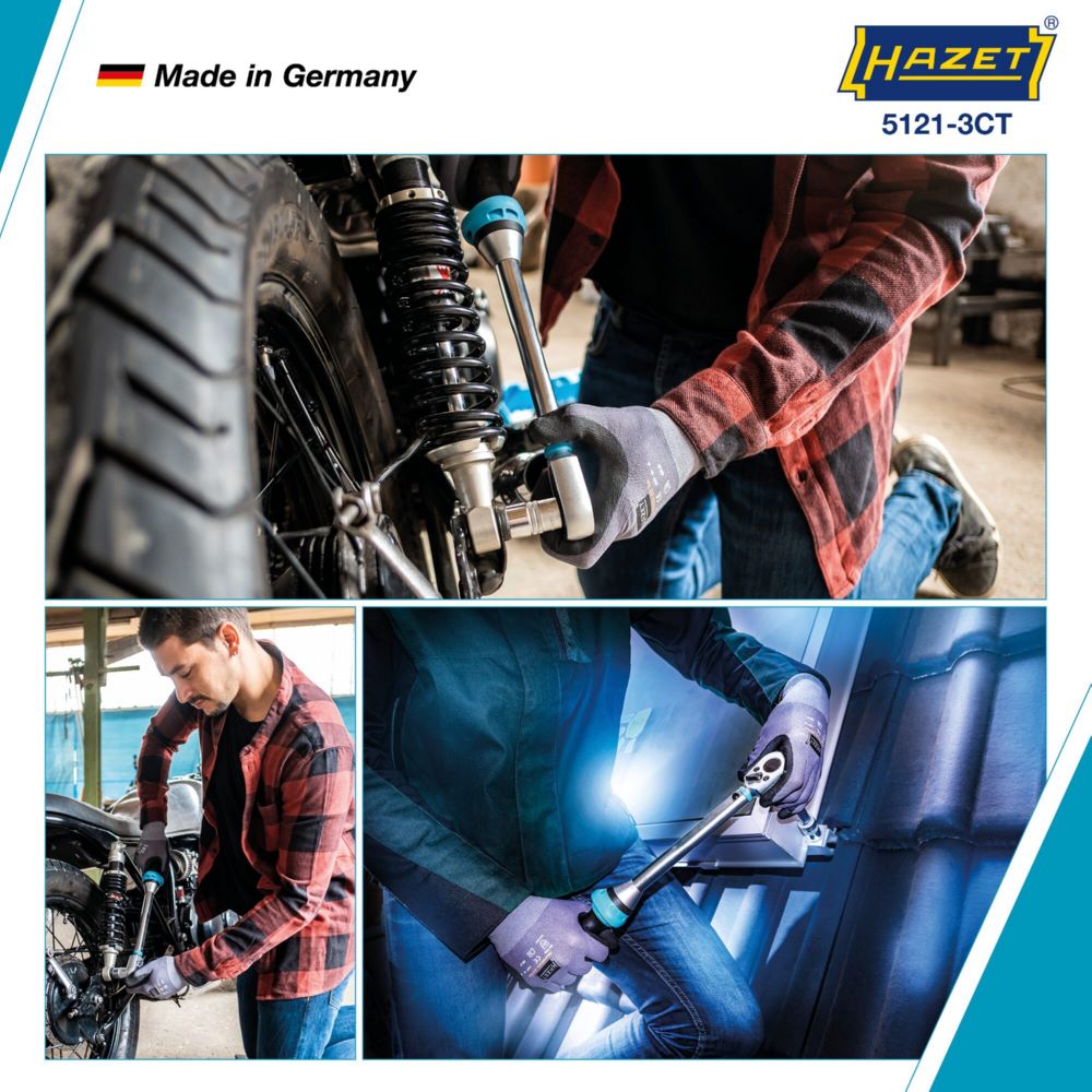 Produktbild Hazet Drehmomentschlüssel mit DAkkS Kalibrierschein 5121-3CTCAL Vierkant Länge 421 mm bild 2