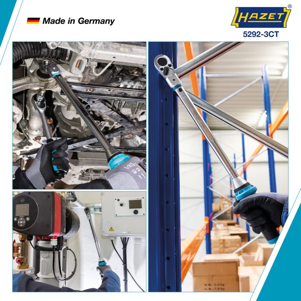 Produktbild Hazet Drehmomentschlüssel DAkkS Kalibrierschein 5292-3CTCAL Einsteck-Vierkant L 484 mm bild 3