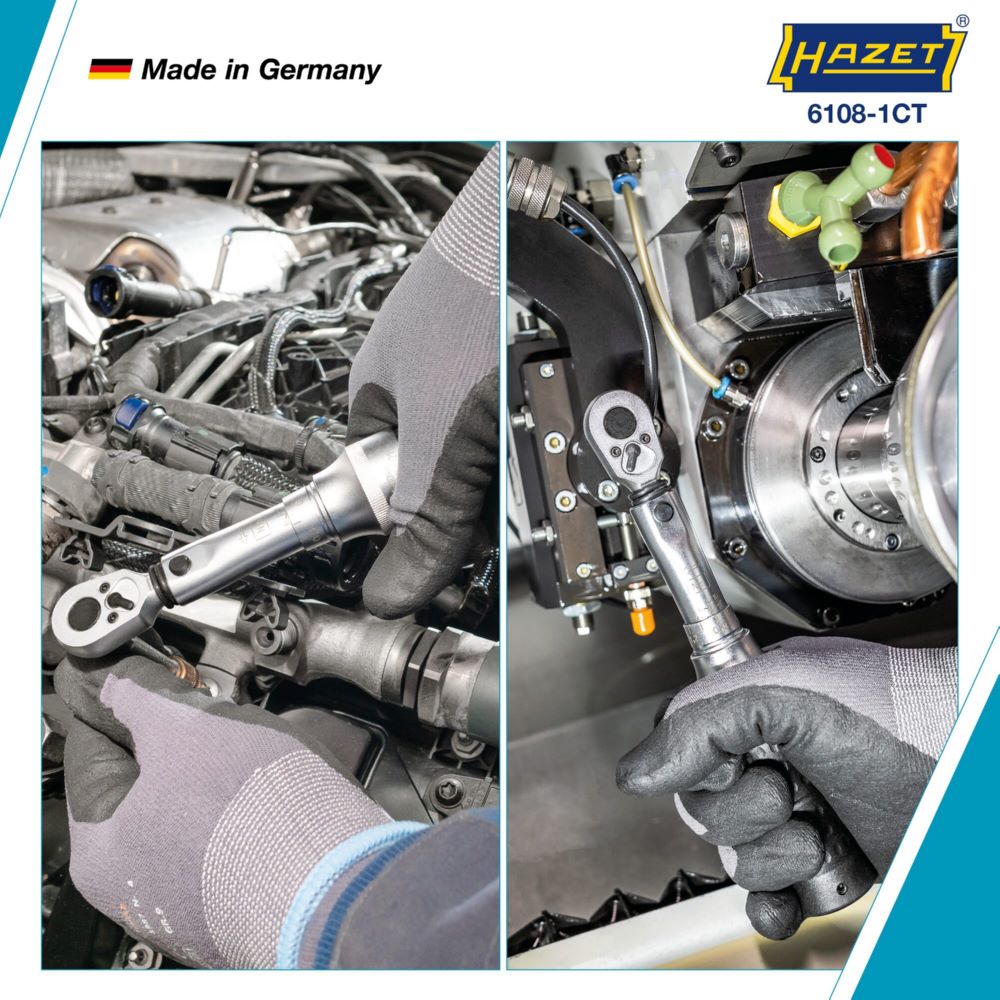 Produktbild Hazet Drehmomentschlüssel DAkkS Kalibrierschein 6108-1CTCAL 2-10 Nm 1/4 Zoll 198 mm bild 4
