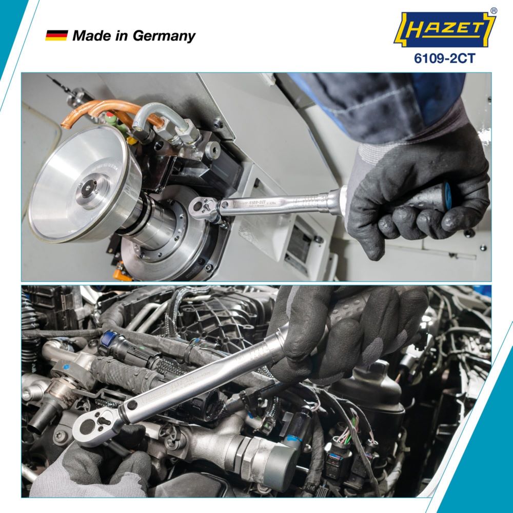 Produktbild Hazet Drehmomentschlüssel mit DAkkS-Kalibrierschein 6109-2CTCAL Vierkant  Länge 256 mm bild 2