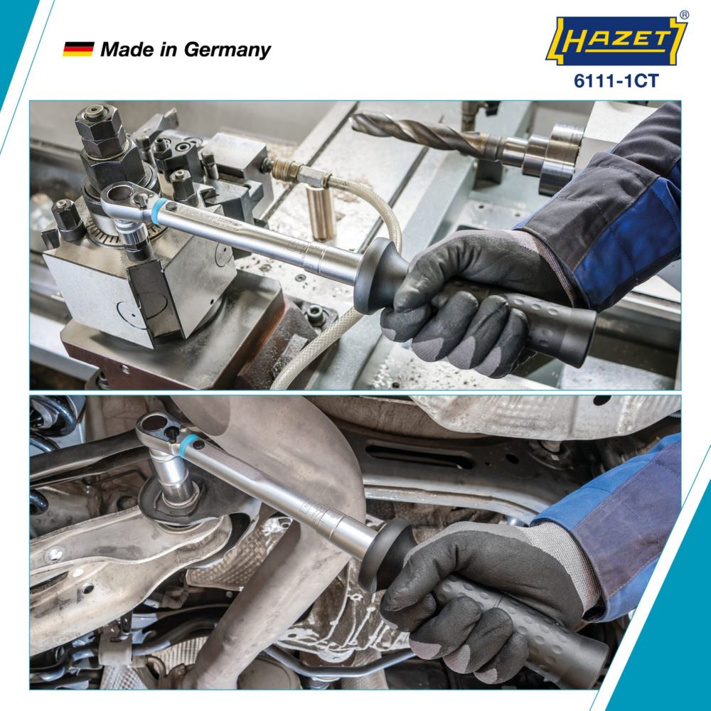 Produktbild Hazet Drehmomentschlüssel mit DAkkS Kalibrierschein 6111-1CTCAL 20-120 Nm 389 mm bild 4