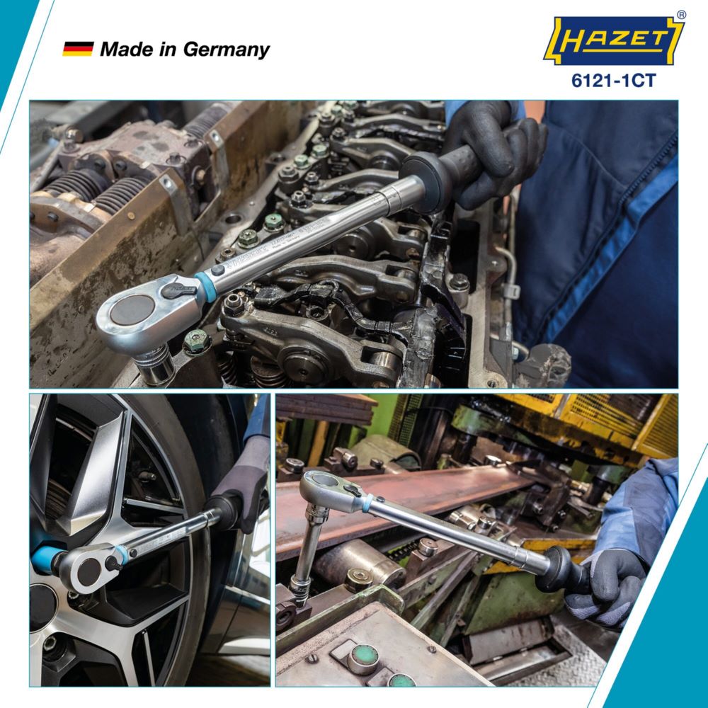 Produktbild Hazet Drehmomentschlüssel mit DAkkS Kalibrierschein 6121-1CTCAL 1/2 Zoll 435 mm bild 7