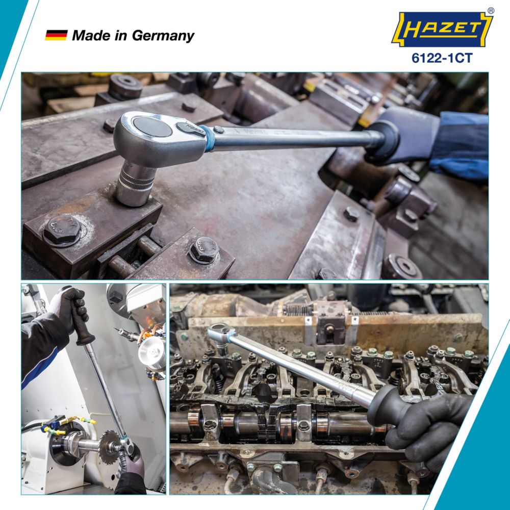 Produktbild Hazet Drehmomentschlüssel mit DAkkS Kalibrierschein 6122-1CTCAL 40-200 Nm 543 mm bild 7
