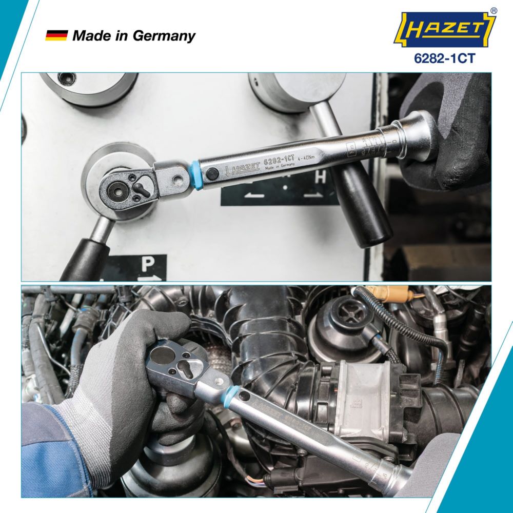 Produktbild Hazet Drehmomentschlüssel mit DAkkS Kalibrierschein 6282-1CTCAL Länge 240 mm bild 2