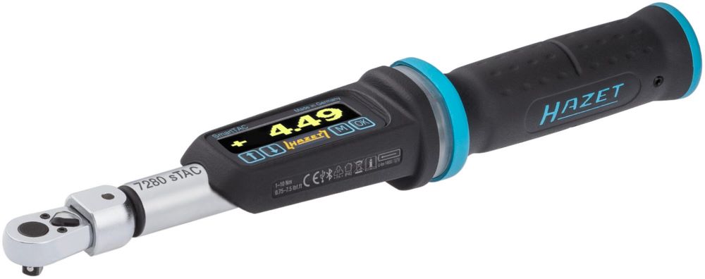 Produktbild Hazet Elektronischer Drehmomentschlüssel Drehwinkelschlüssel 7280-5STAC Länge 260 mm
