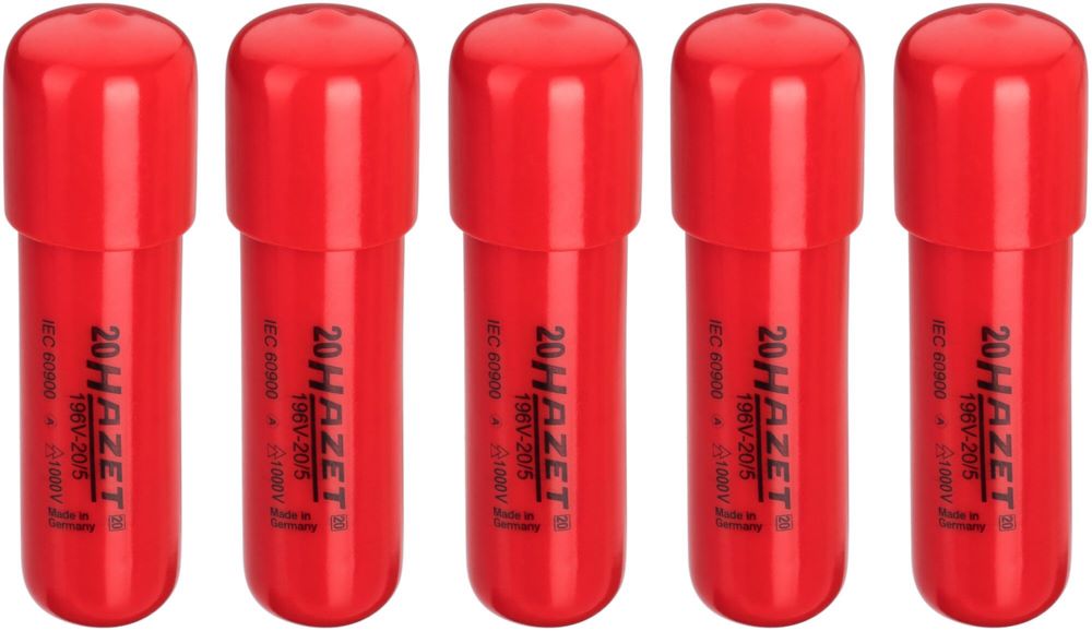 Produktbild Hazet Endkappen mit Selbstklemmung 1000 Volt Durchmesser 20 mm 196V-20/5
