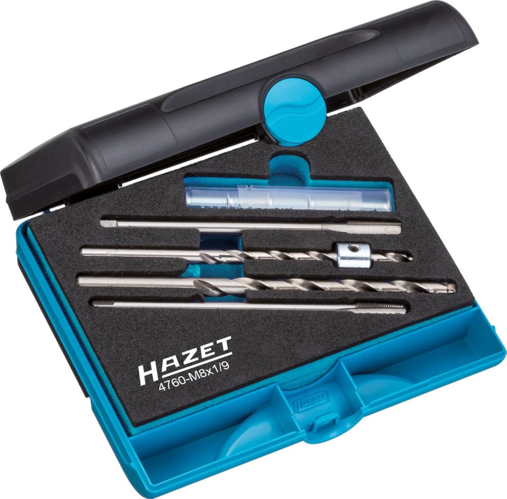 Produktbild Hazet Glühkerzen Reparatur Satz 4760-M8X1/9 im Kasten 9 teilig