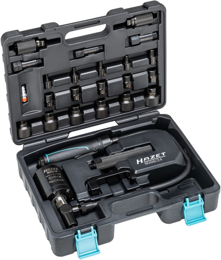 Produktbild Hazet Injektor Schlagauszieher Druckluft 9098/24 Typ C Haken 24 teilig