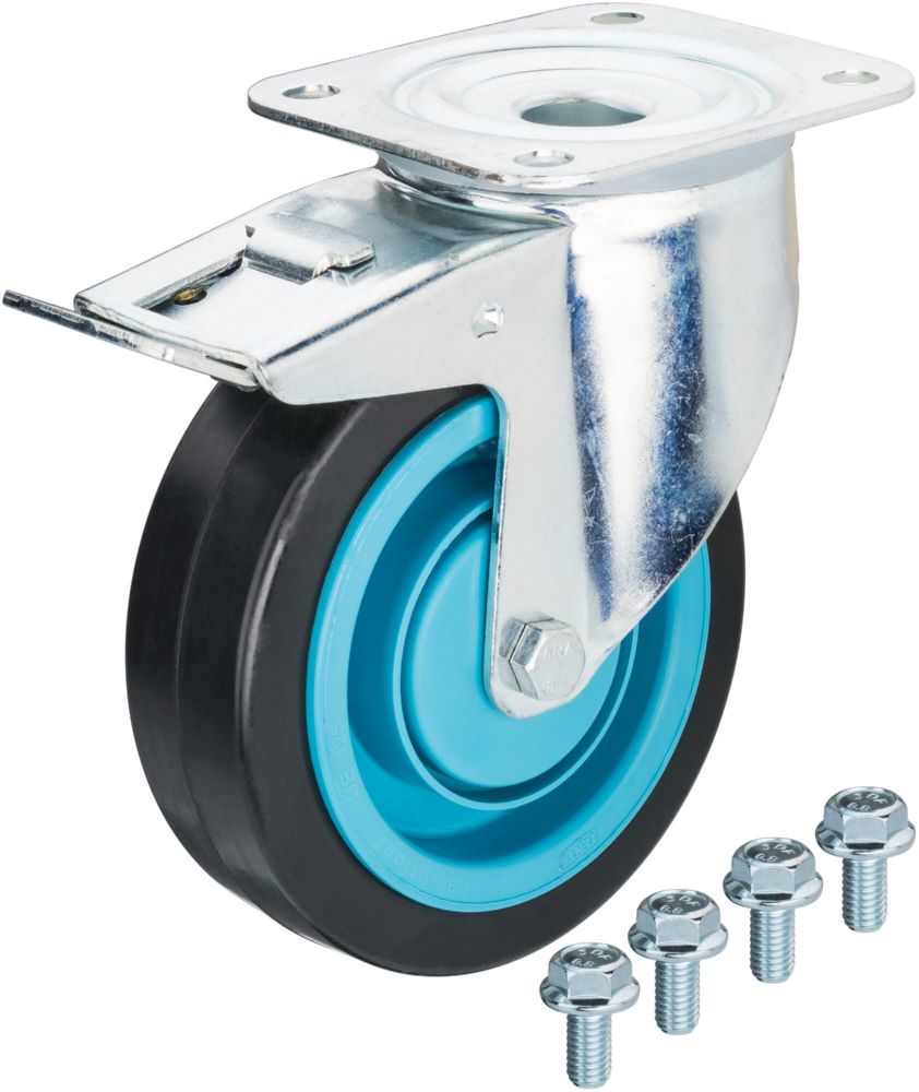 Produktbild Hazet Lenkrolle mit Feststeller blau schwarz 179NW-011A Durchmesser 125 mm