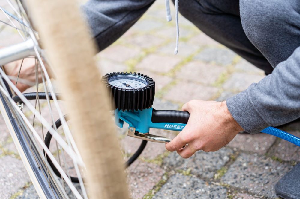 Produktbild Hazet Reifenfüll Messgerät geeicht 9041G-1 Manometer 80 mm bild 2