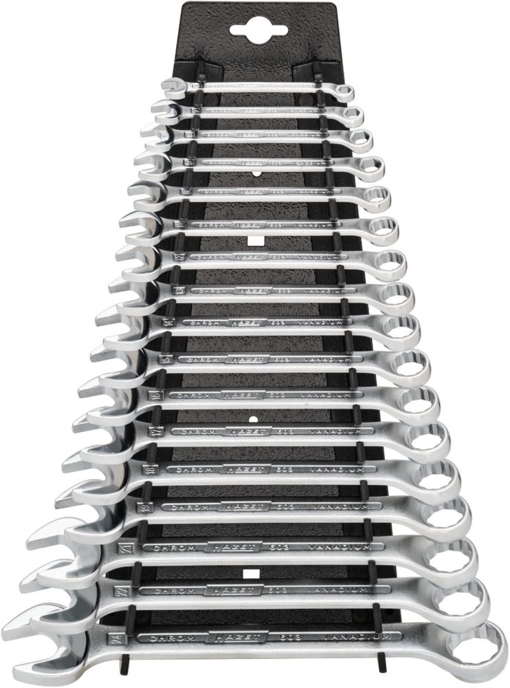 Produktbild Hazet Ring Maulschlüssel Satz 603/17H Außen Doppelsechskant Tractionsprofil 6-24