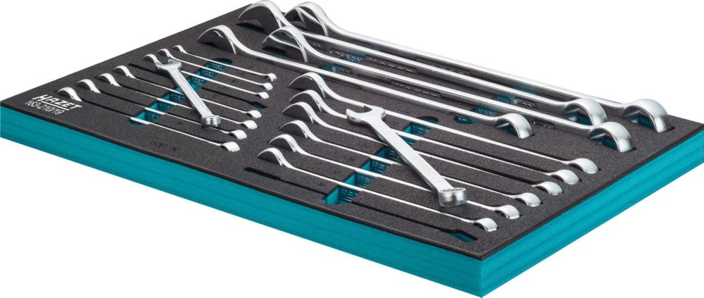 Produktbild Hazet Ring Maulschlüssel Satz 163-210/19 Außen Doppelsechskant Tractionsprofil 8-34 bild 3