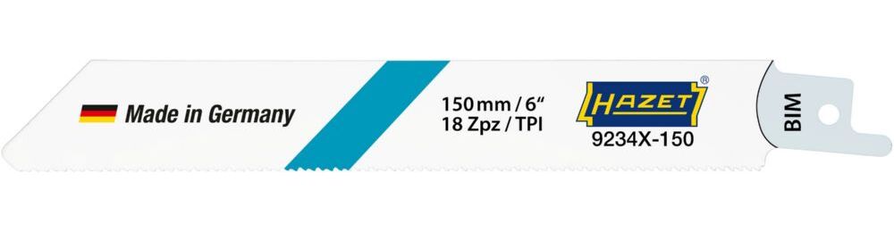 Produktbild Hazet Säbelsägeblätter Satz 225 x 19 x 1,27 mm 9234X-150/5 5 teilig