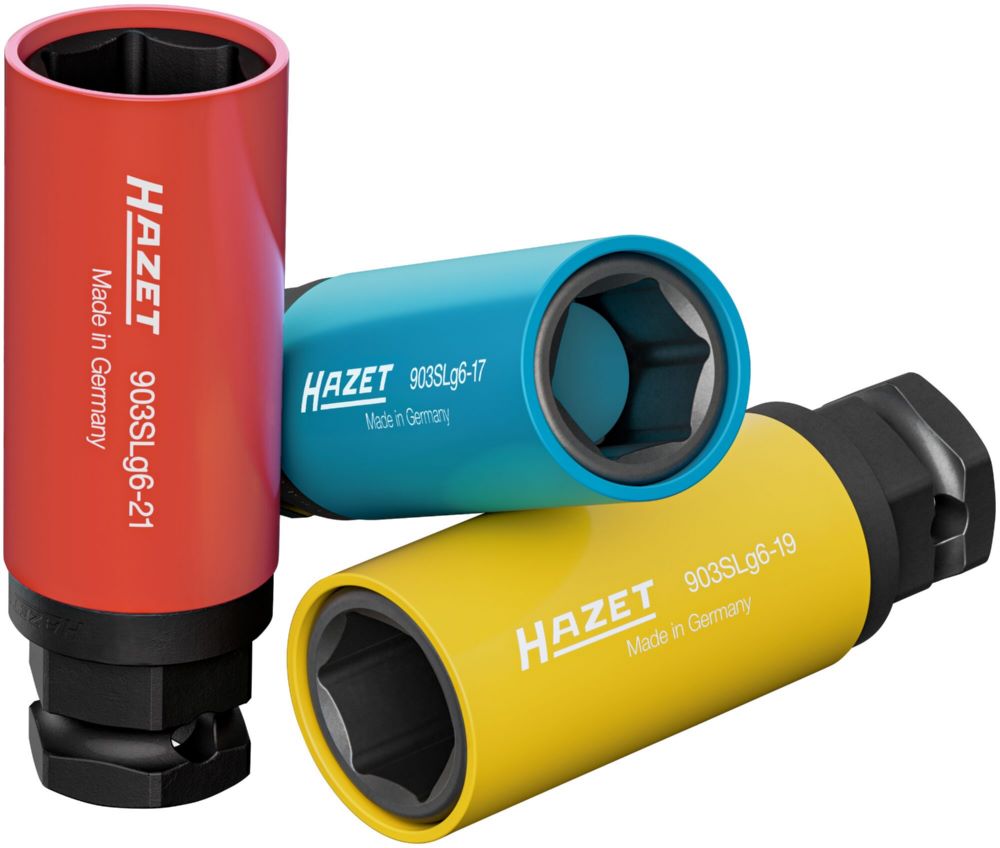 Produktbild Hazet Schlagschrauber Steckschlüsseleinsatz Satz 903SLG6/3 mit 17 19 21