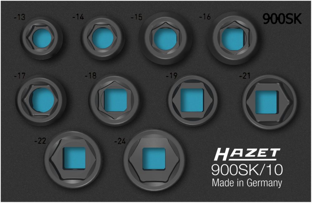 Produktbild Schlag und Maschinenschrauber Steckschlüsseleinsatz Satz 900SK/10 13-24 bild 2