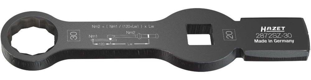 Produktbild Hazet Schlag Ringschlüssel mit 2 Schlagflächen 2872SZ-30 3/4 Zoll SW 30 mm