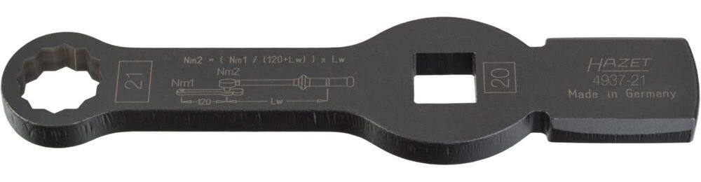 Produktbild Hazet KFZ Schlag Ringschlüssel mit 2 Schlagflächen 4937-21 SW 21 mm