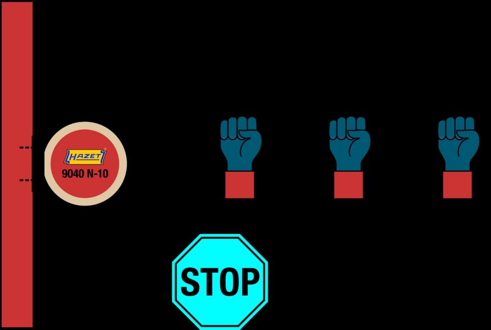 Produktbild Hazet Schlauchaufroller 9040N-10 mit 15 m Schlauchlänge bild 4