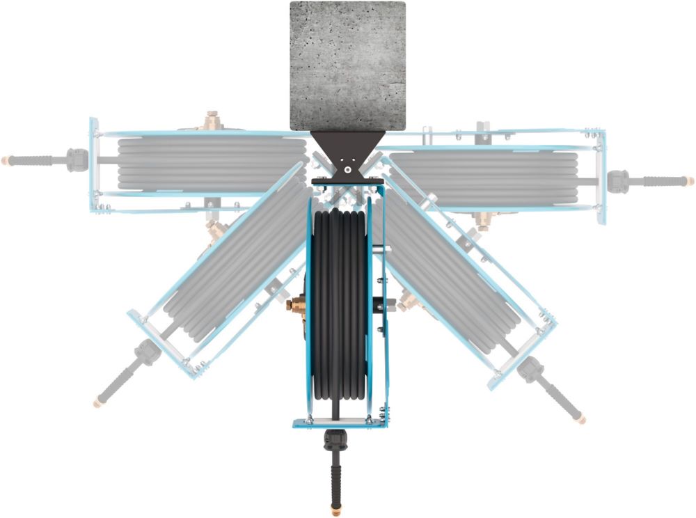 Produktbild Hazet Schlauchaufroller offen 9040OS-10 schwenkbare Basis 20 m bild 6