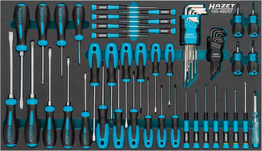 Produktbild Hazet Schraubendreher Satz 163-480/57 verschiedene Profile PH00-PH3 T-T40