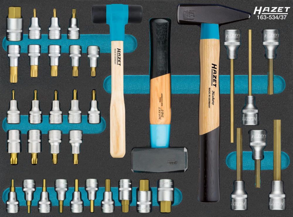 Produktbild Hazet Schraubendreher Steckschlüsseleinsatz Satz 163-534/37 M5-M18 4-22 T20-T60