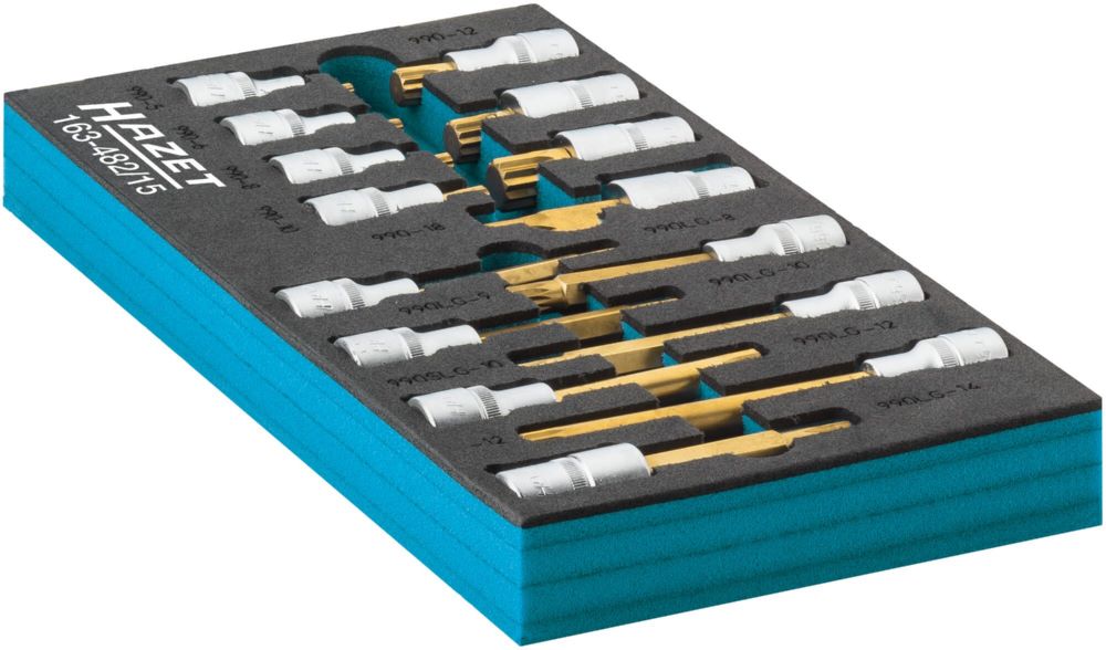 Produktbild Hazet Schraubendreher Steckschlüsseleinsatz Satz XZN 163-482/15 1/2 Zoll M5-M12 bild 3