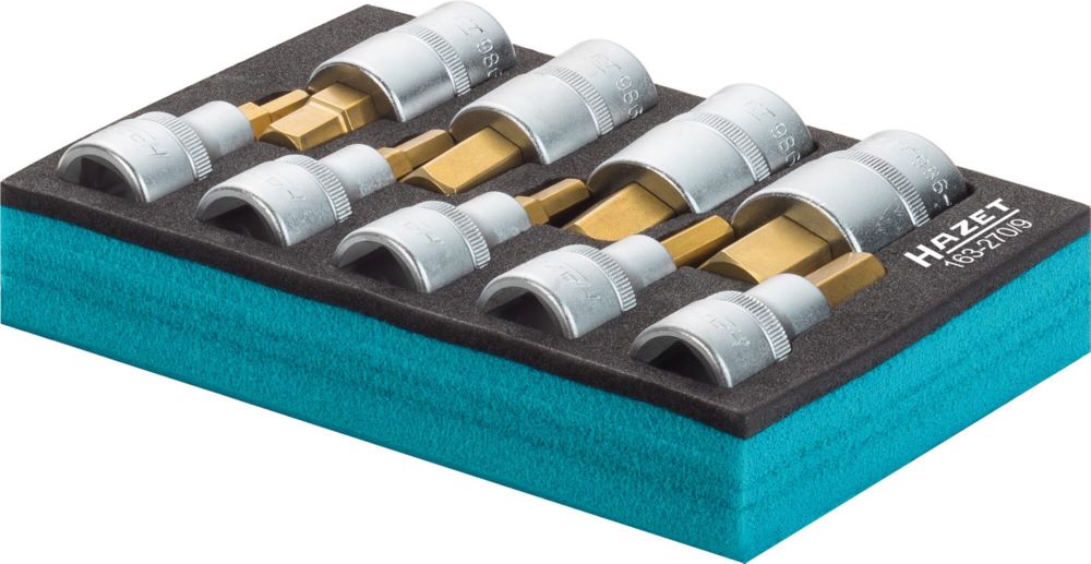 Produktbild Hazet Schraubendreher Steckschlüsseleinsatz Satz 163-270/9 1/2 Zoll 5-19 bild 3