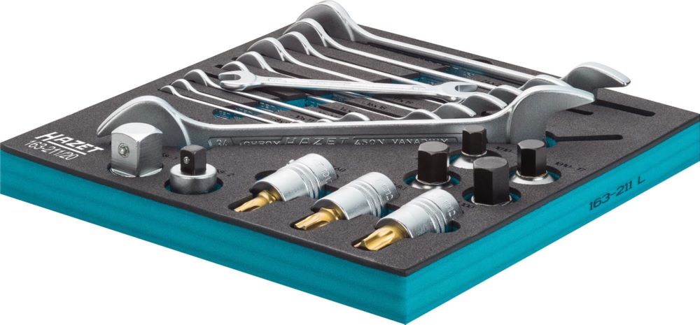 Produktbild Hazet Schraubenschlüssel Steckschlüsseleinsatz Satz 163-211/20 8x9-34x36 T60-T100 bild 3