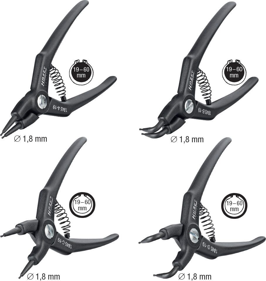 Produktbild Hazet Sicherungsringzangen Satz 1845/4 · 4-teilig bild 4