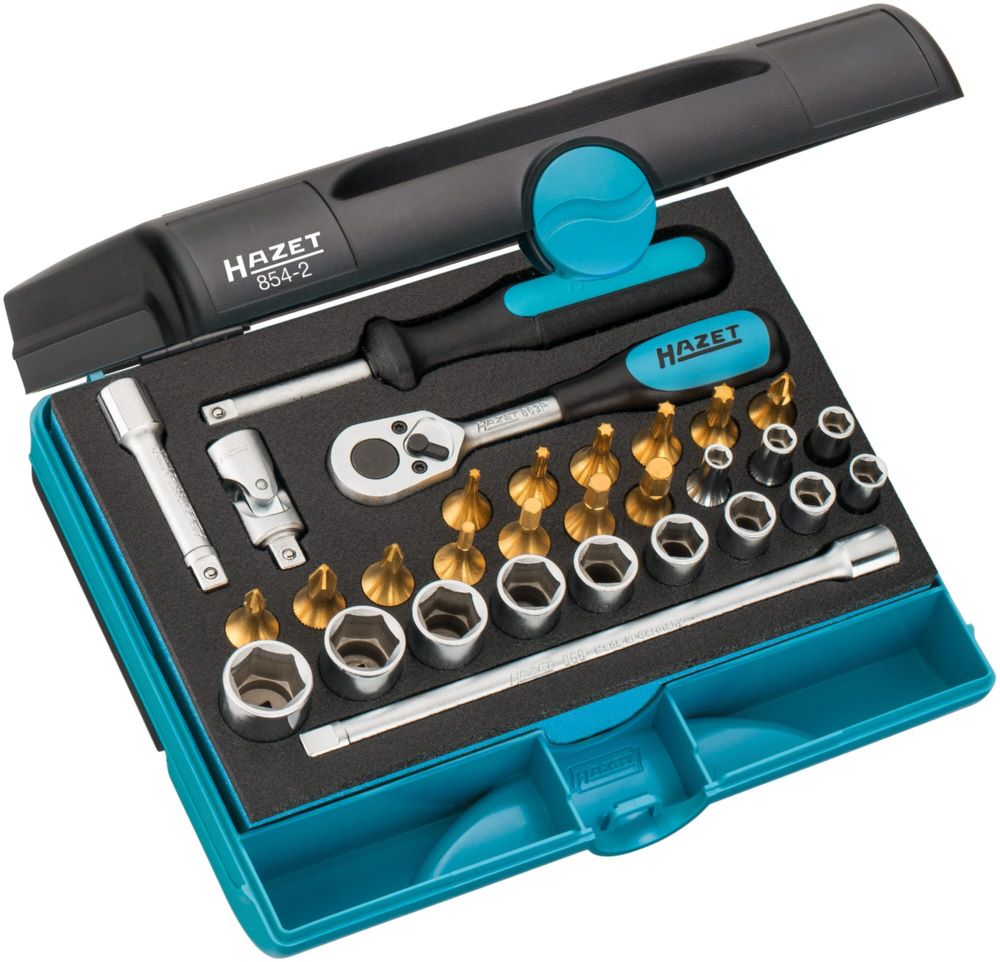 Produktbild Hazet Steckschlüssel Satz 854-2 PH1-PH2 PZ1-PZ2 T10-T30 SW 38 mm